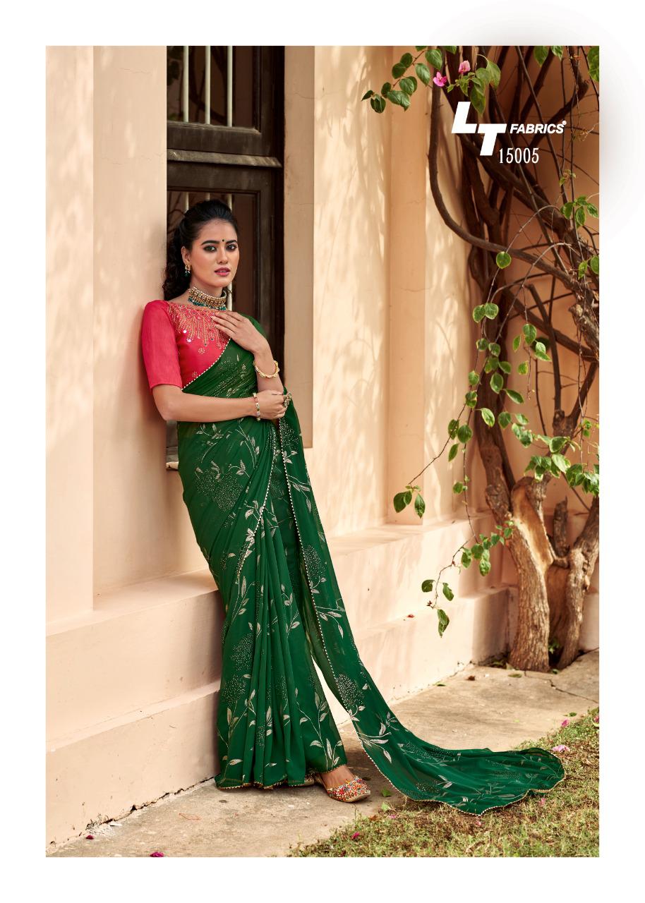 Lt Rajkanya Fancy Party Wear Wholesale Georgette Sarees Catalog
